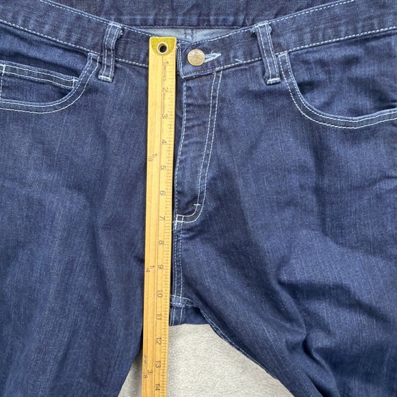 Dearborn Jeans Men 32x29 Dark Blue Denim Pants Straight Leg Stretch American USA - Picture 10 of 12